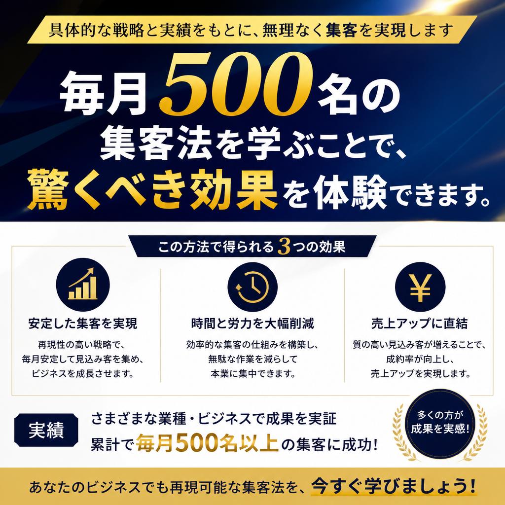広告費ゼロの集客法！実績に基づくノウハウ