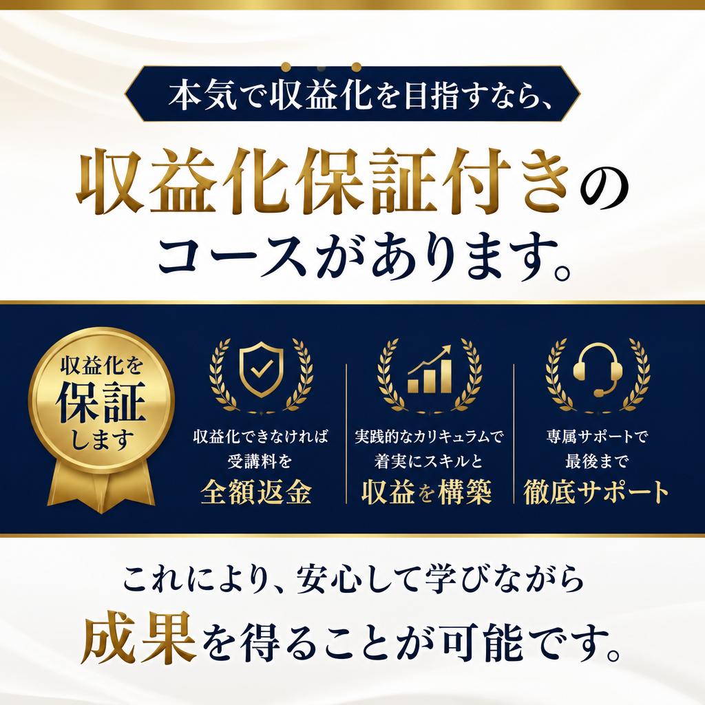 収益化を実現するための強力なサポート